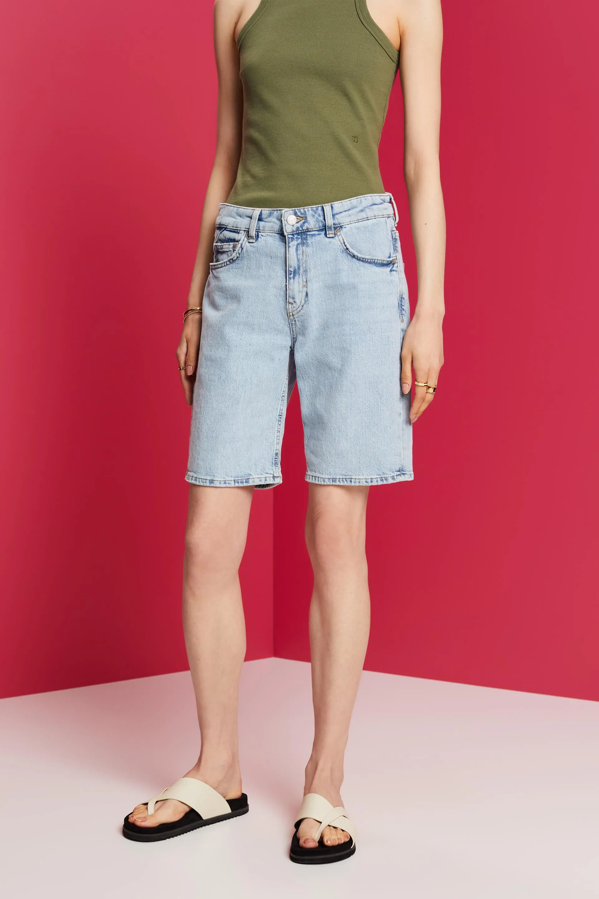 RETROSTYLE SHORT DENIM BERMUDA SHORTS