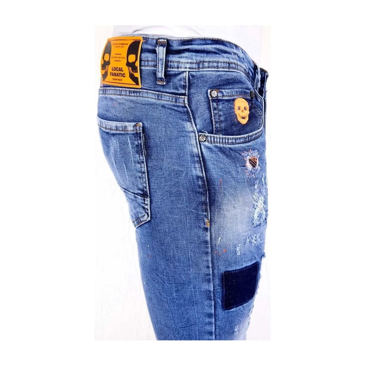 Ripped Denim Men's Bermuda Shorts