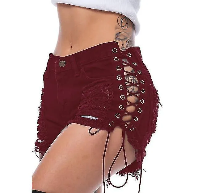 Ripped Hole Denim Shorts for Women