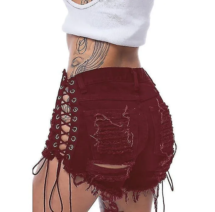 Ripped Hole Denim Shorts for Women