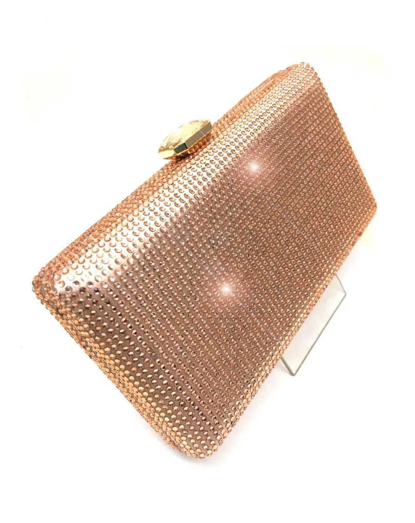 Rose gold party bags for elegant crystal weddings.