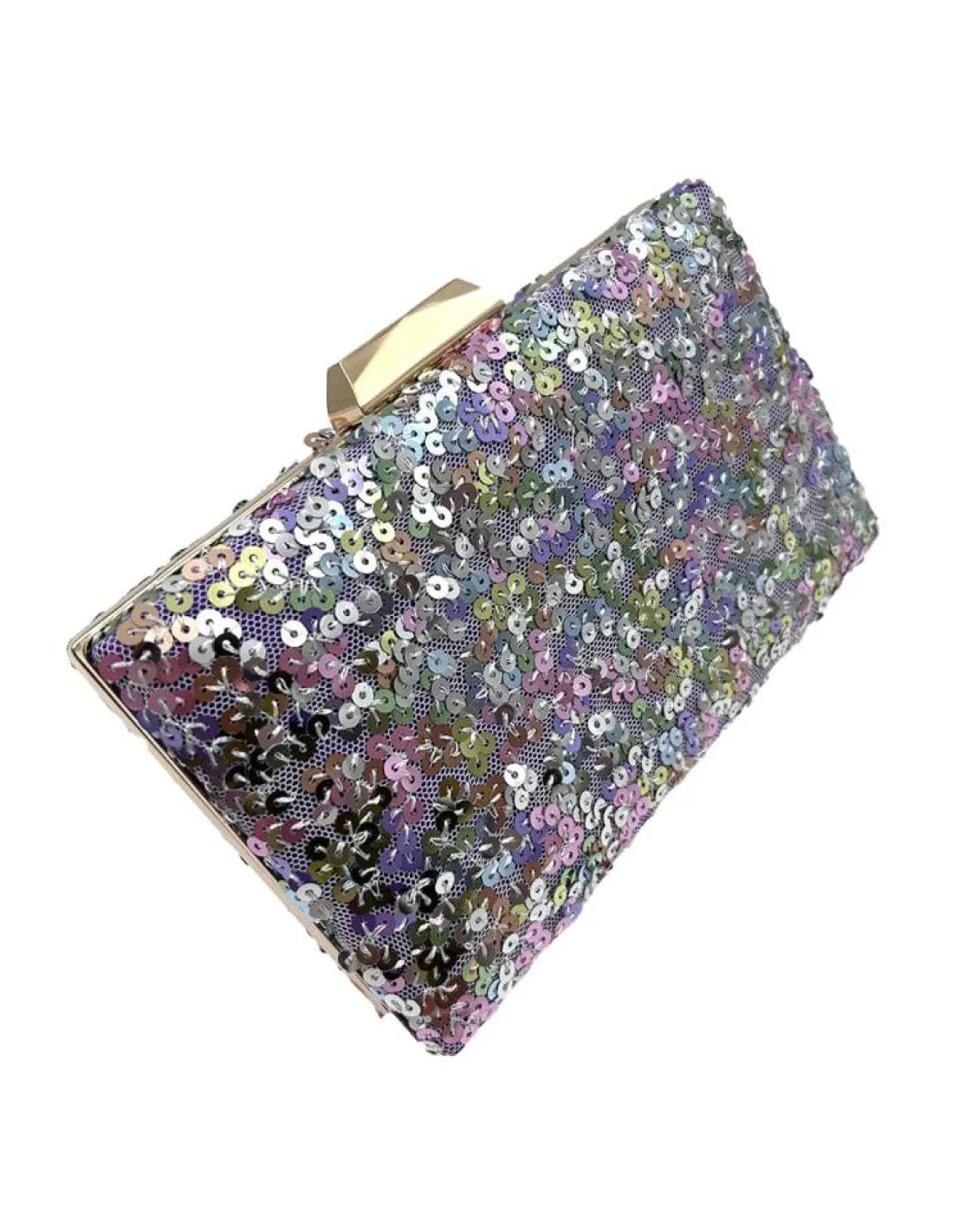 SEQUIN PARTY BAGS PASTEL SHADES LILAC PINK AND PISTACHIO