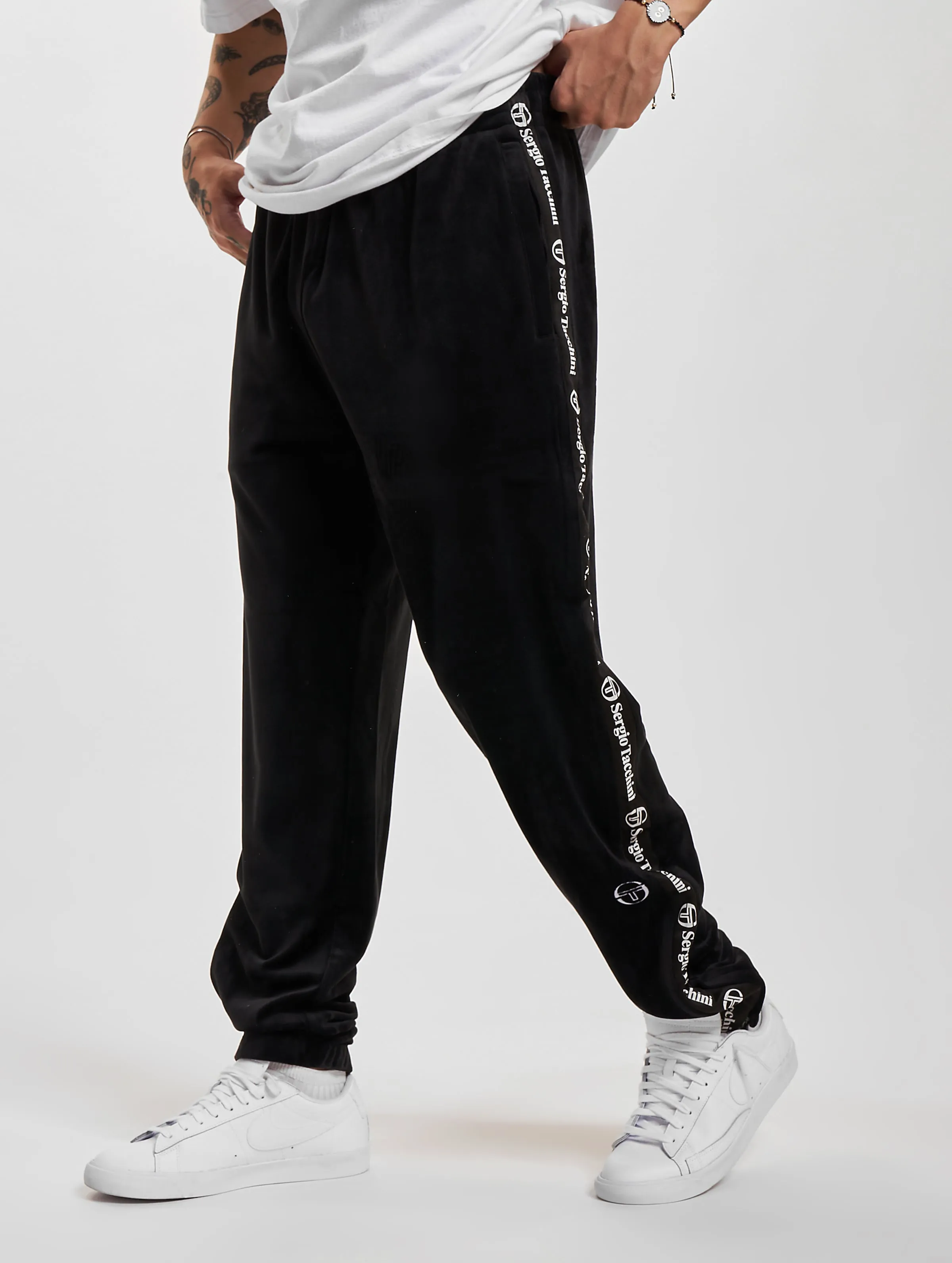 Sergio Tacchini Logo Velour Trainingshose