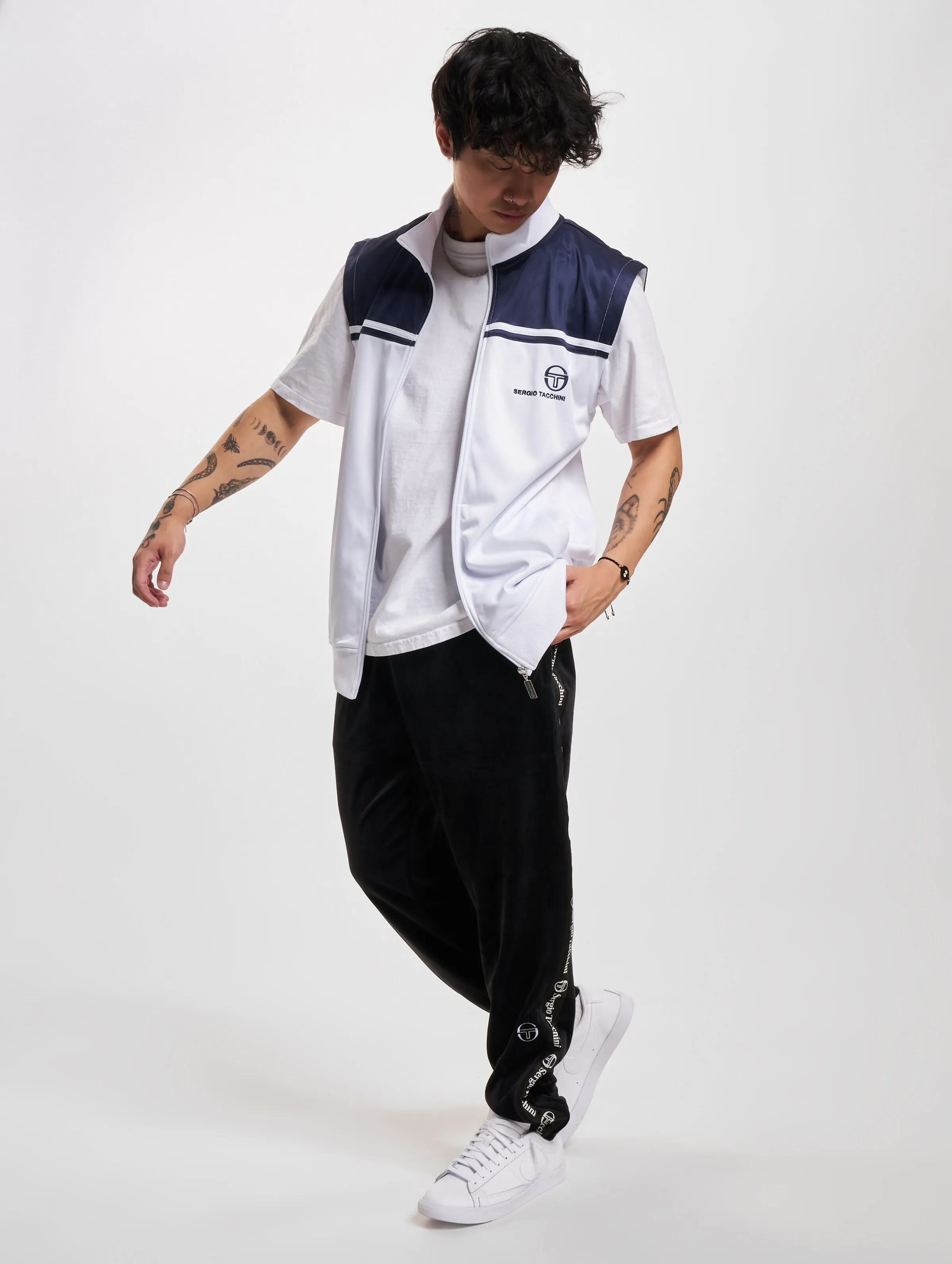 Sergio Tacchini Logo Velour Trainingshose