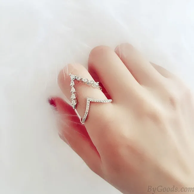 Shining Exaggeration Full Diamond Adjustable Open Ring