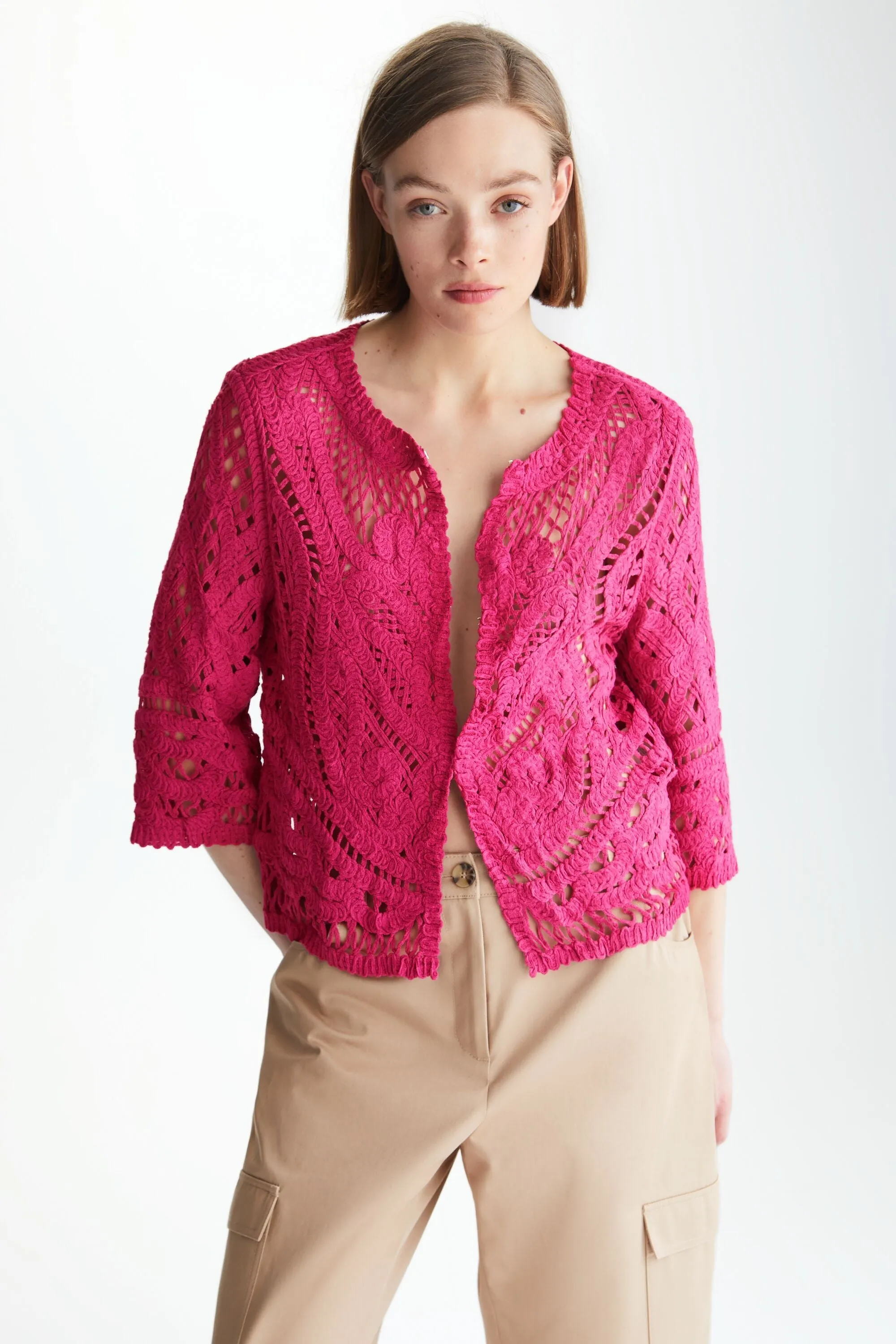 Short macrame jacket