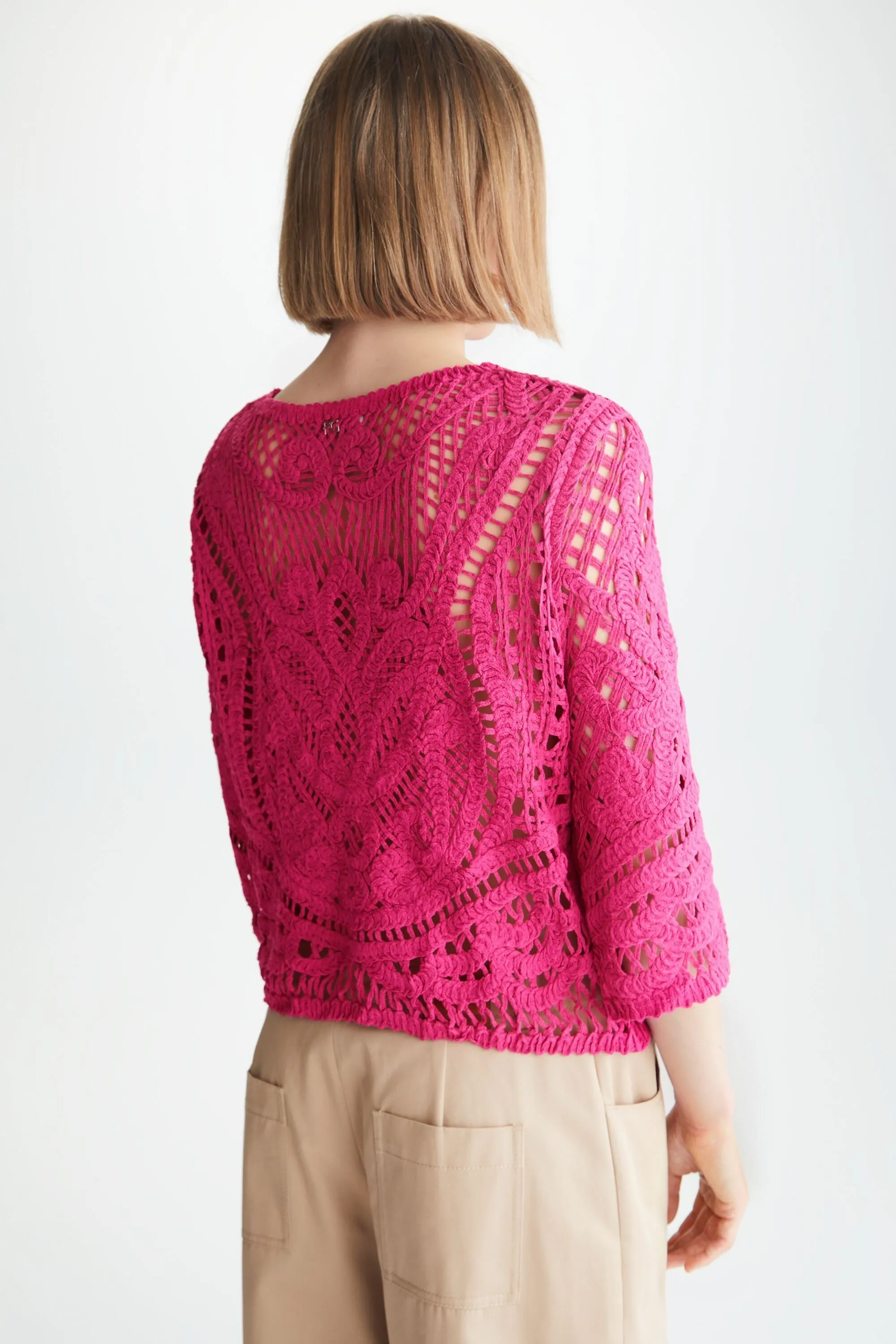 Short macrame jacket