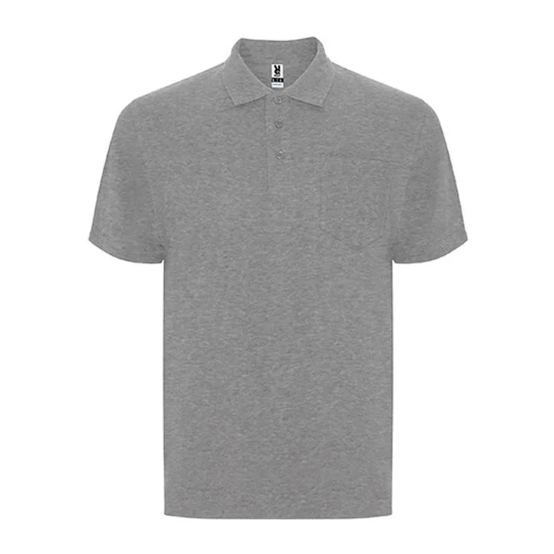 Short sleeve premium manga polo with pocket.