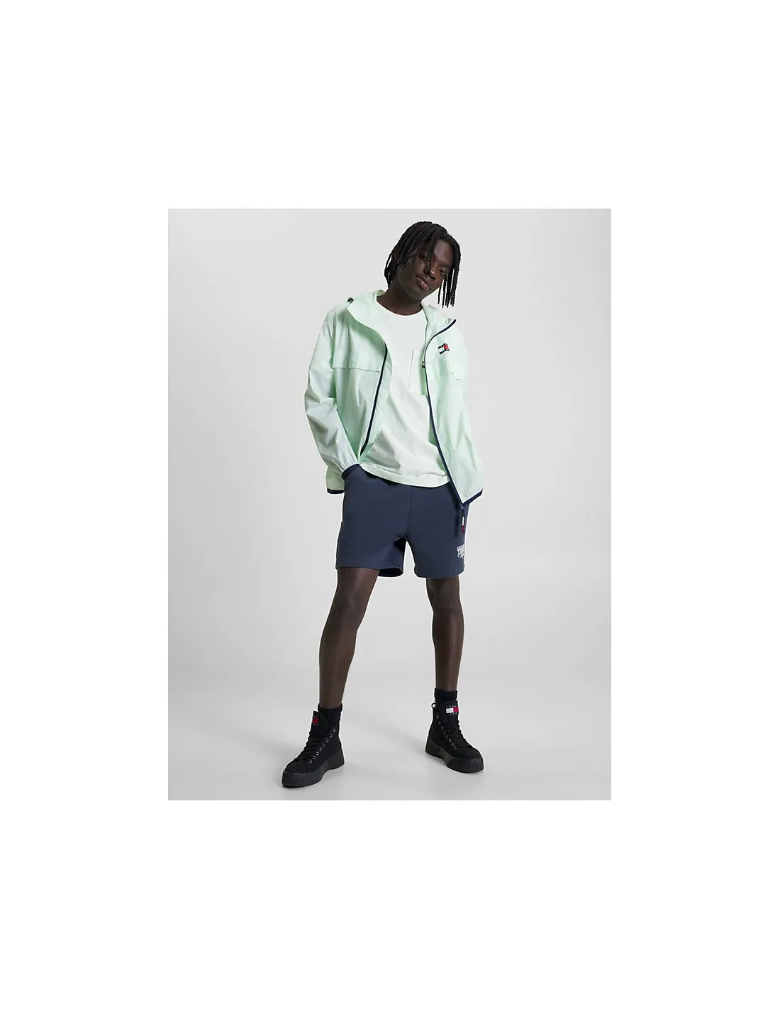 Tommy Jeans Fleece Shorts with Drawstring and Logo