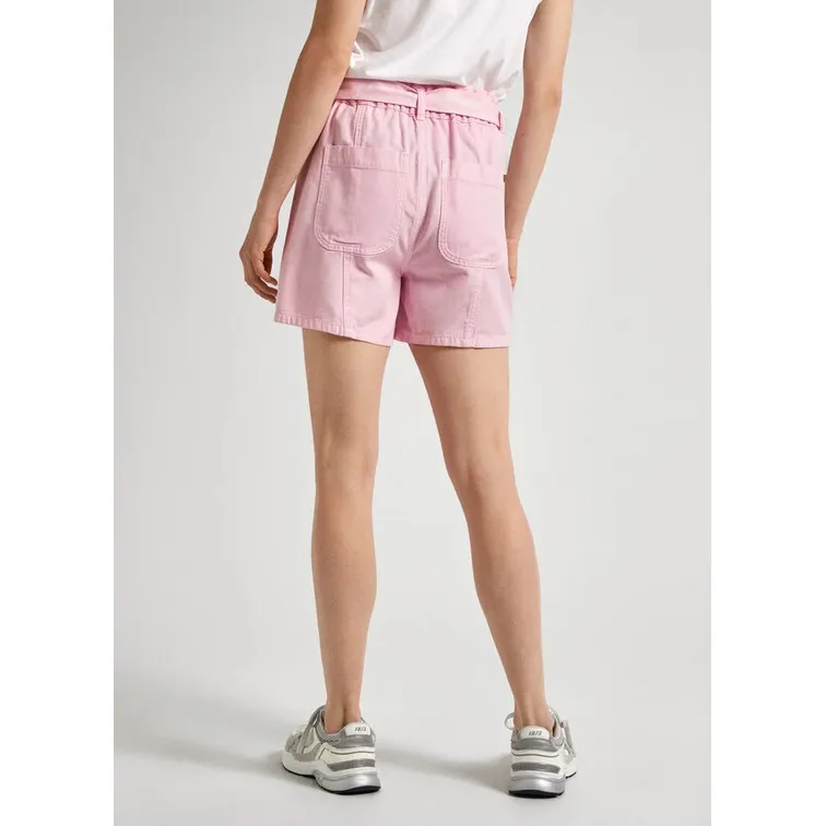 Pepe Jeans Women's Paper Bag Shorts with Belt