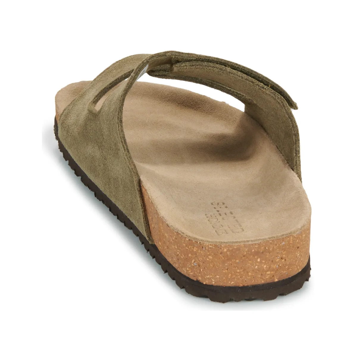 Suede Strap Slider Sandals