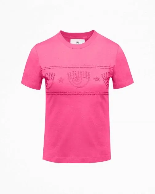 SLIM FIT CHIARA FERRAGNI TSHIRT IN ROSA COLOR, 74CBHG02