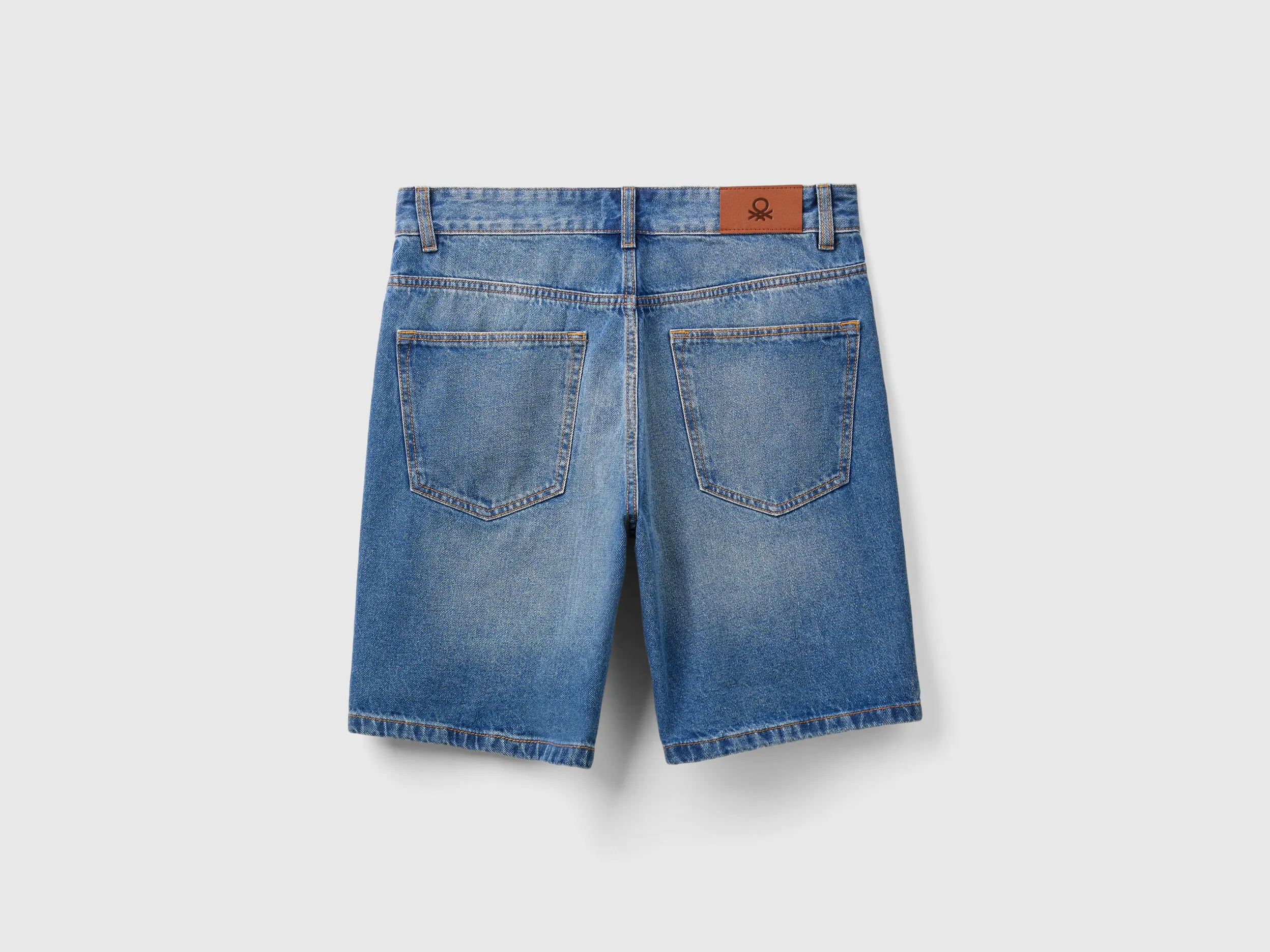 Slim fit denim Bermuda shorts