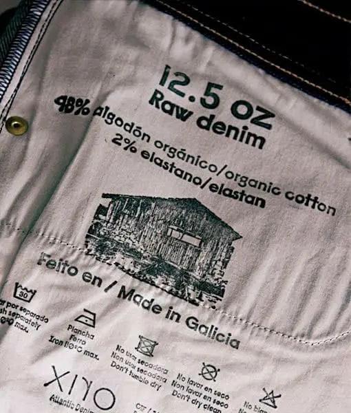 Slim fit men's organic cotton indigo jeans.