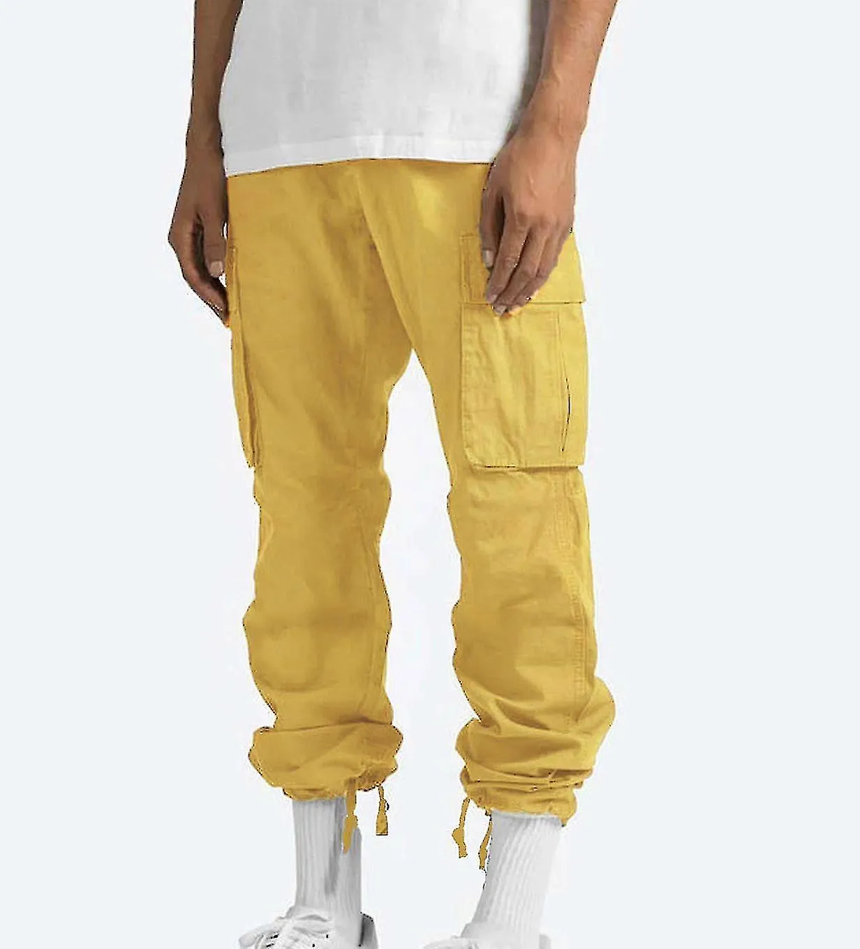 Solid Casual Outdoor Straight Fit Pants Fitness Cargo Pants Pants