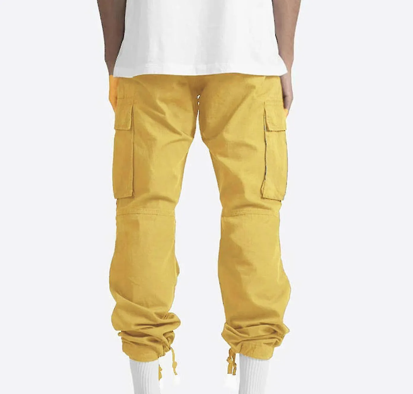 Solid Casual Outdoor Straight Fit Pants Fitness Cargo Pants Pants