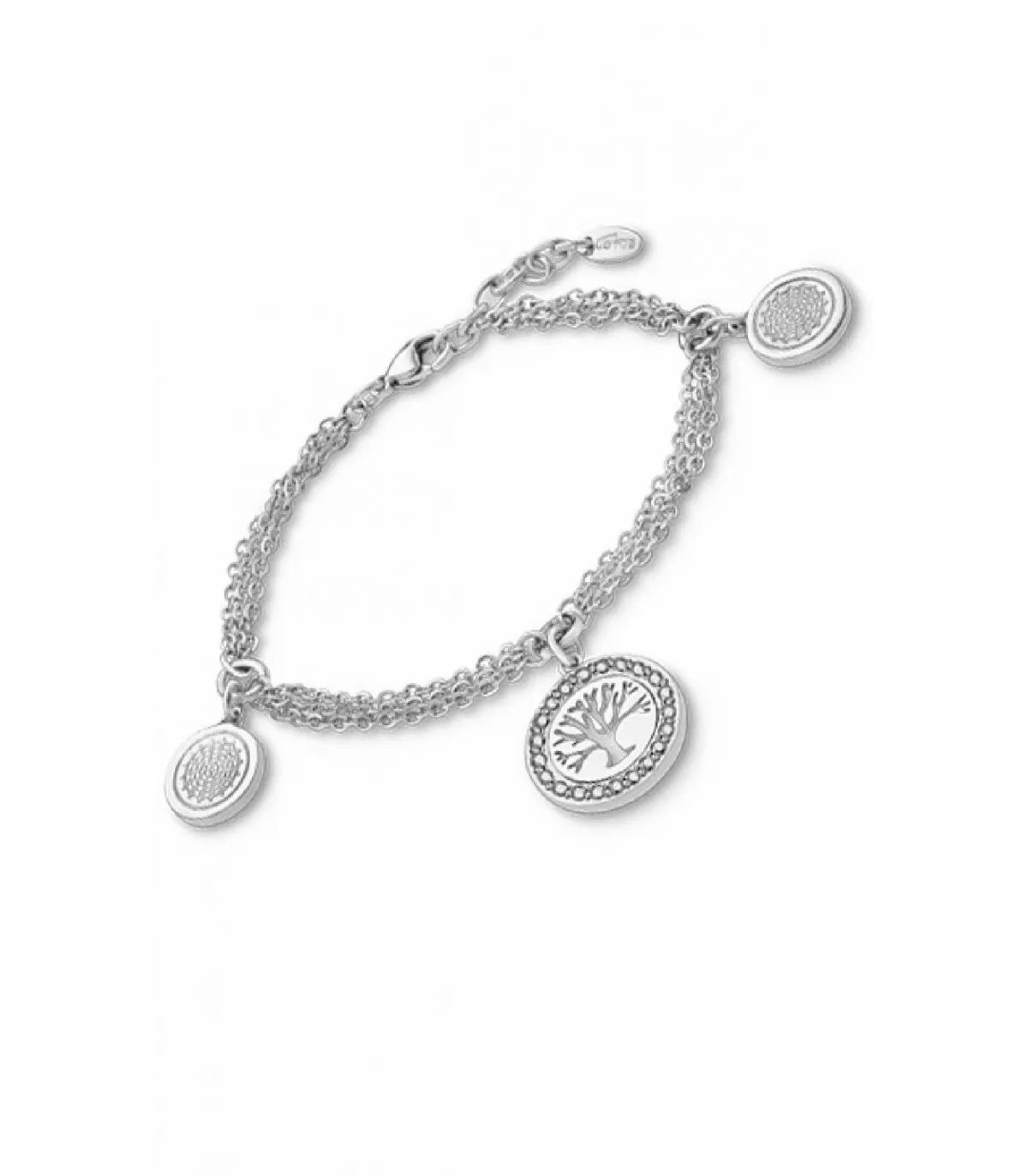 STAINLESS STEEL LOTUS TREE OF LIFE BRACELET FOR WOMEN  LS18692/1