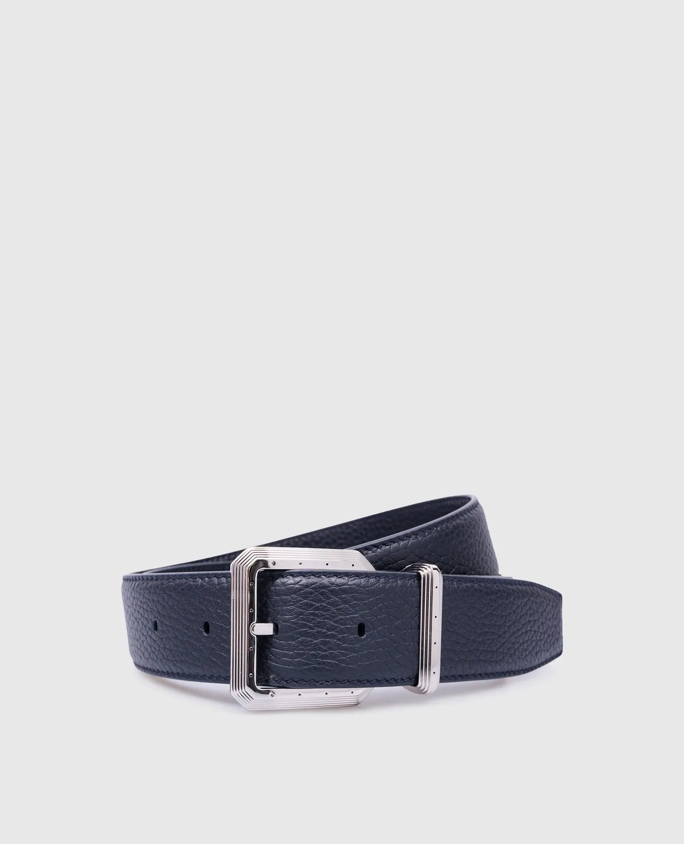 Blue Leather Strap with Logo Engraving by Stefano Ricci