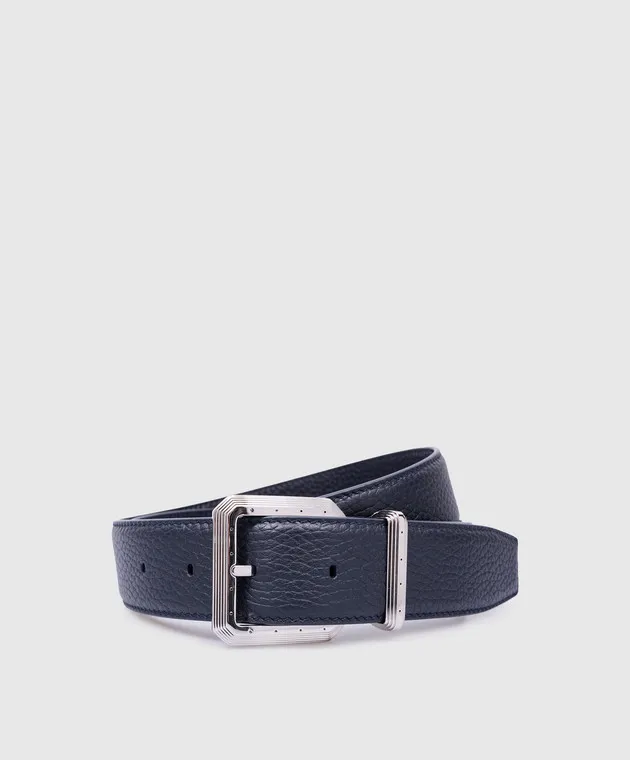 Blue Leather Strap with Logo Engraving by Stefano Ricci