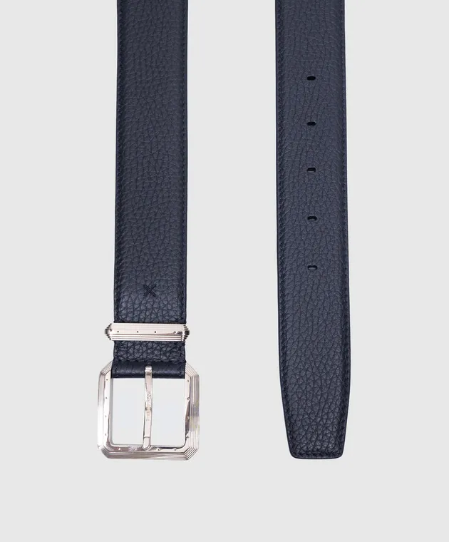 Blue Leather Strap with Logo Engraving by Stefano Ricci