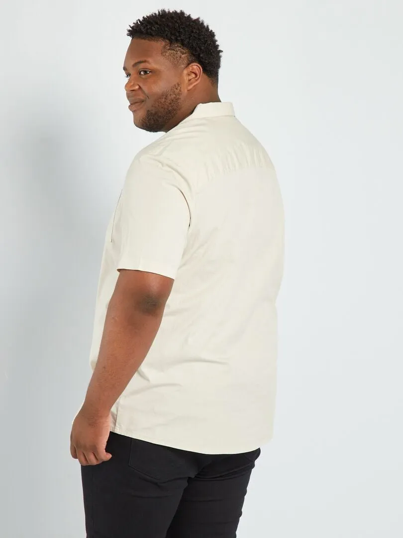 STRAIGHT TSHIRT WITH CHEST POCKET  MOON GRAY