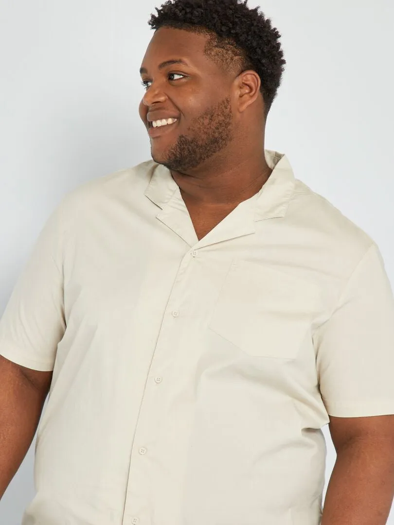 STRAIGHT TSHIRT WITH CHEST POCKET  MOON GRAY