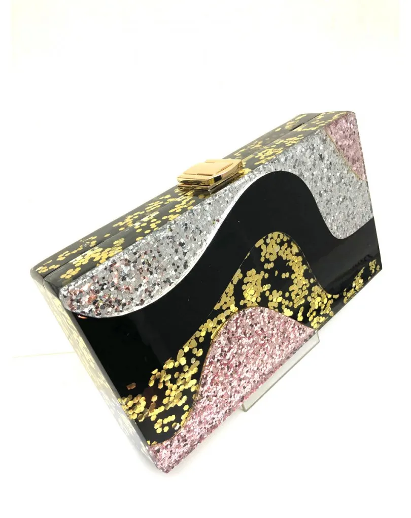 Stunning party bags in tortoiseshell that will complement your dress