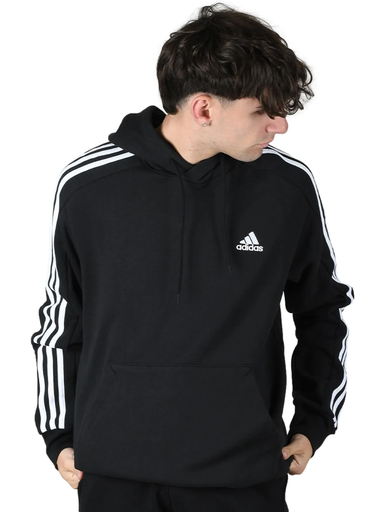 Sudadera Adidas Essentials 3 Franjas French Terry Para Hombre
