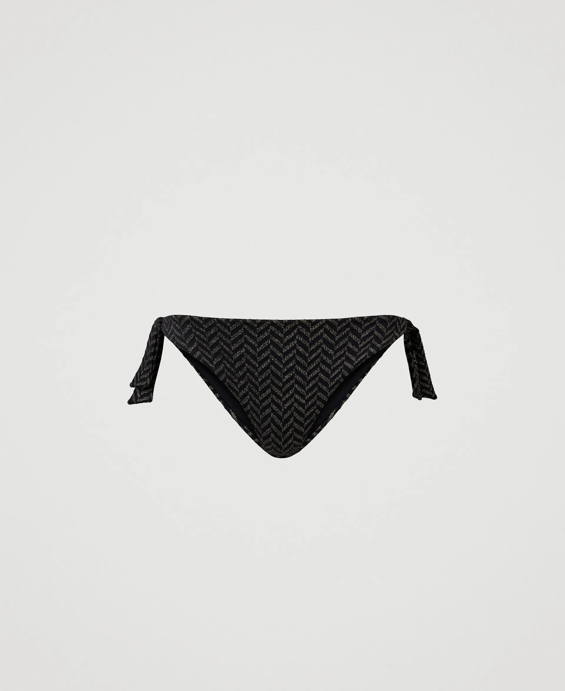 Chevron Jacquard Bikini Thong