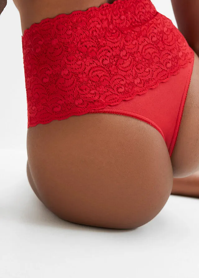 Tanga molding with medium slimming effect (2 units) 2 in salsa red.