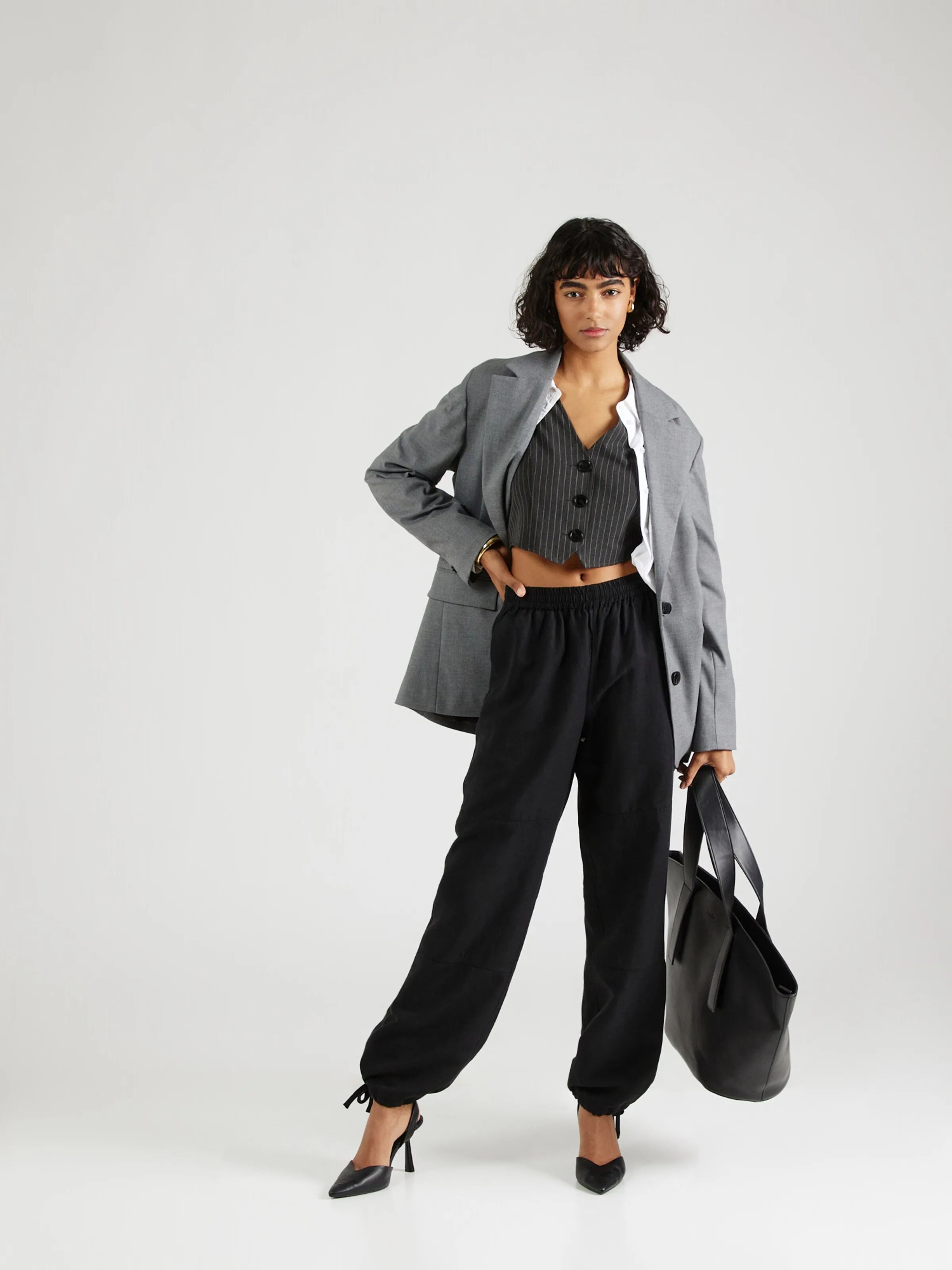 Black Tapered Pants 'Sagira' by Samsøe Samsøe