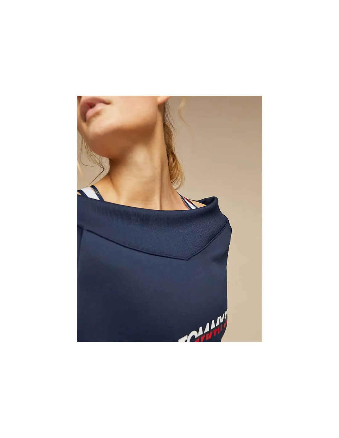 Tommy Hilfiger Crop V Neck Sportswear Sweatshirt