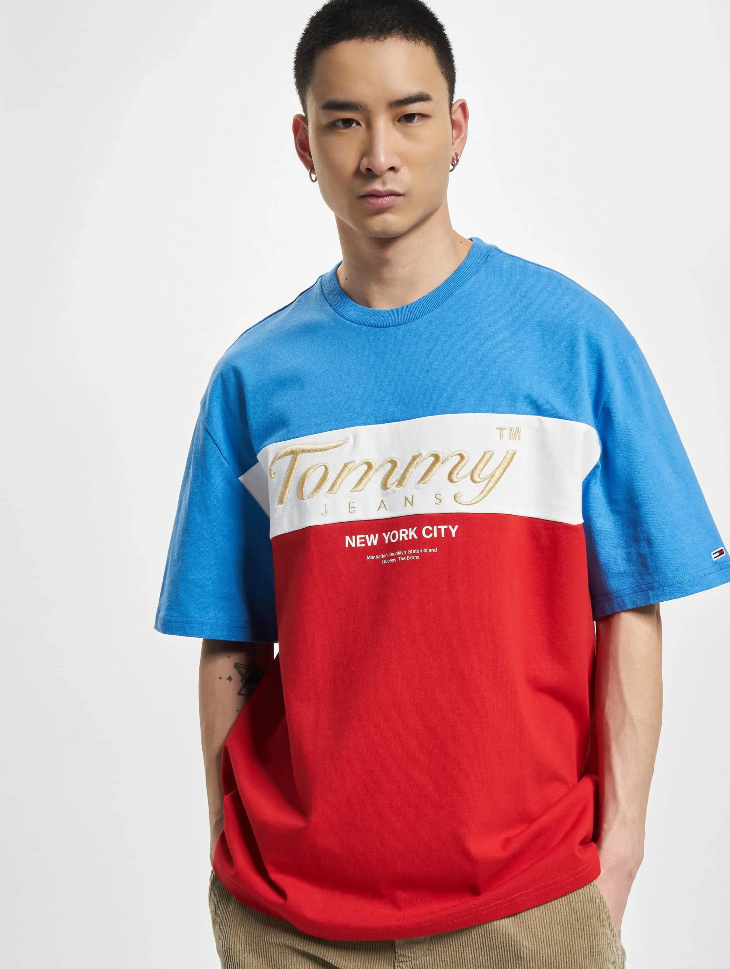 TOMMY JEANS DEEP CRIMSON MULTI TSHIRT ARCHIVE