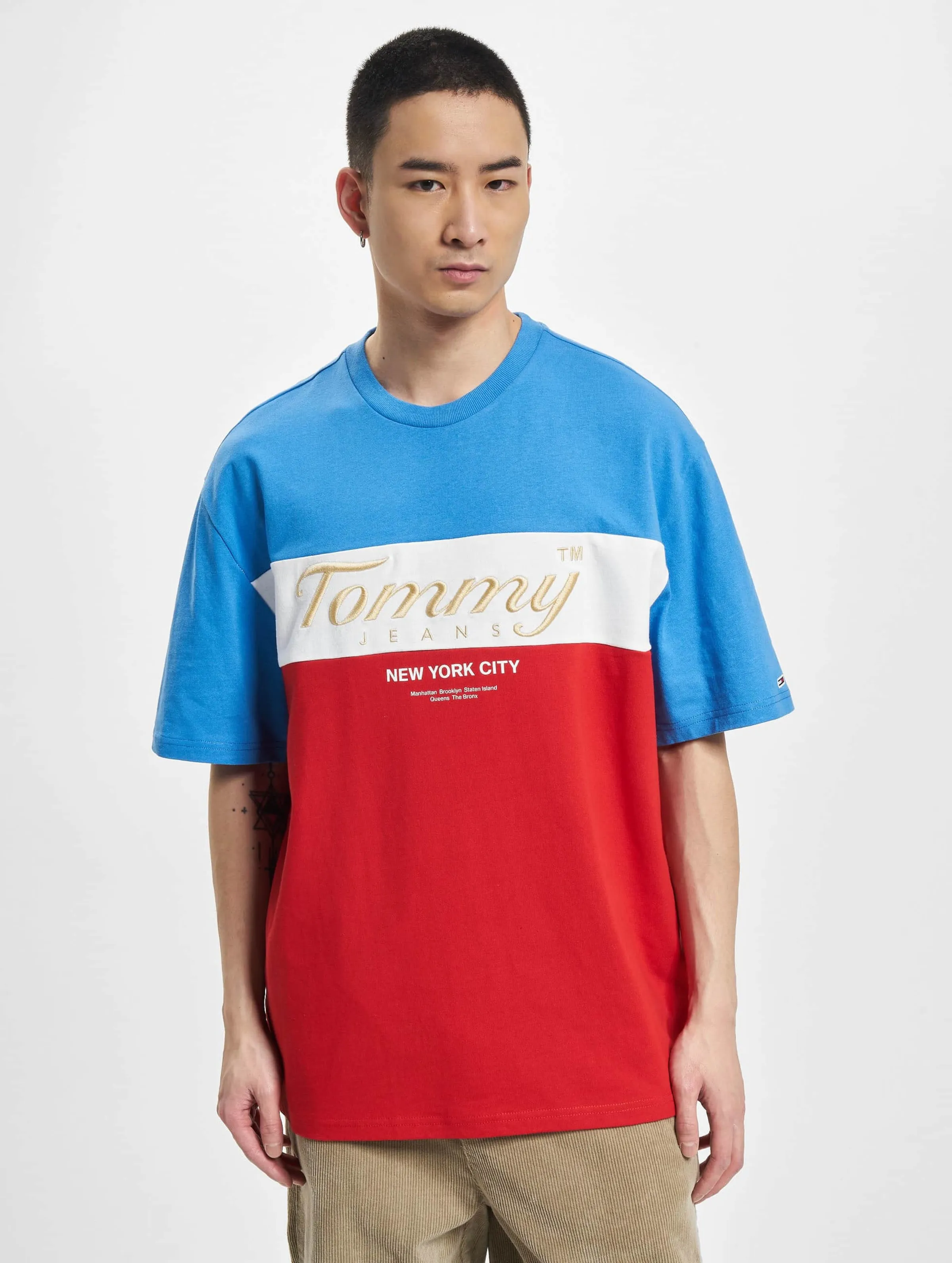 TOMMY JEANS DEEP CRIMSON MULTI TSHIRT ARCHIVE