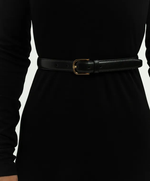 Toteme Black Leather Band Watch