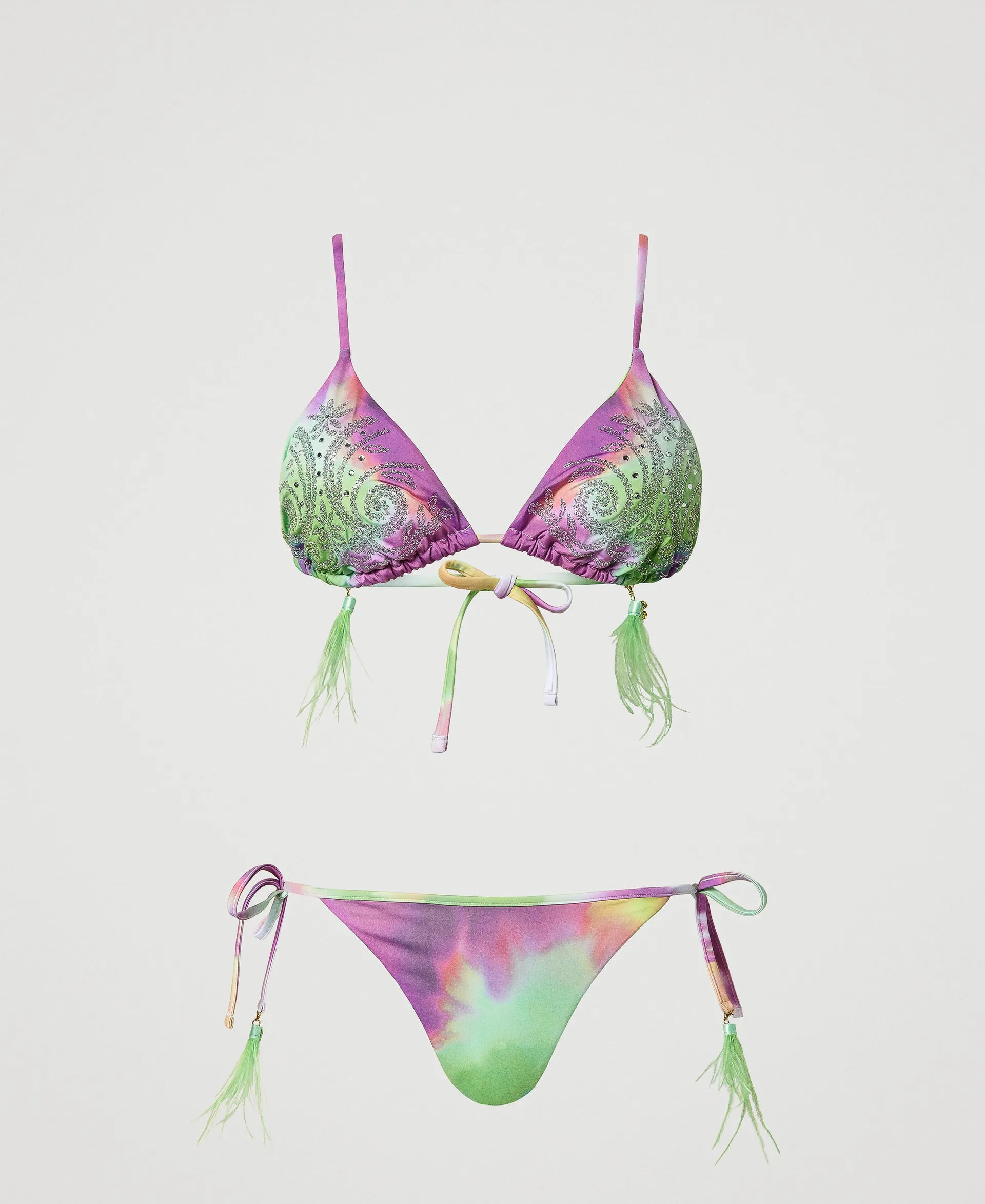 BIKINI AND TIEDYE THONG TRIANGLE