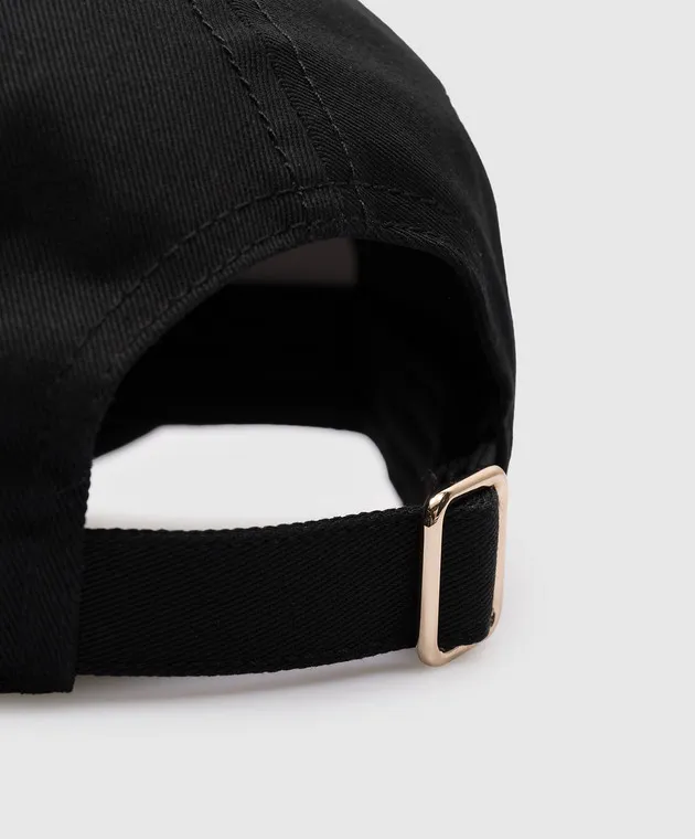 Black Cap with Logo Embroidery by Twinset