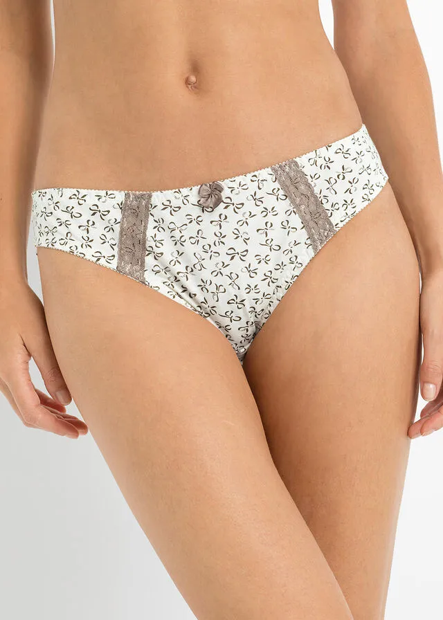 Underwear (pack of 3 units) Champagne print + brownish grey + champagne.