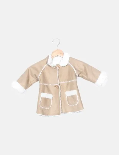 United Colors of Benetton beige suede coat.