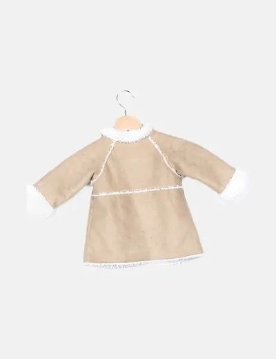 United Colors of Benetton beige suede coat.