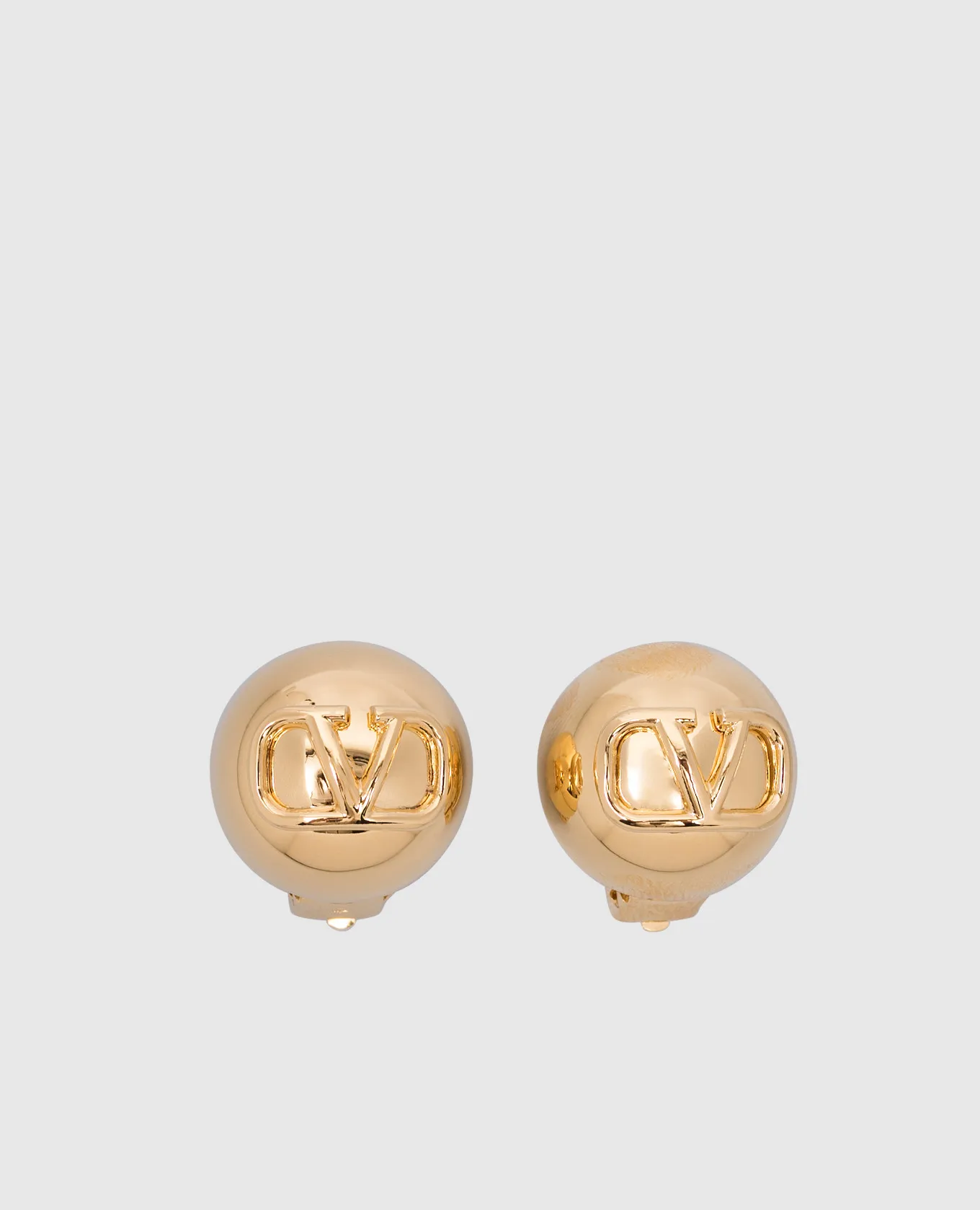 GOLDEN CLIPON EARRINGS WITH VLOGO LOGO BY VALENTINO