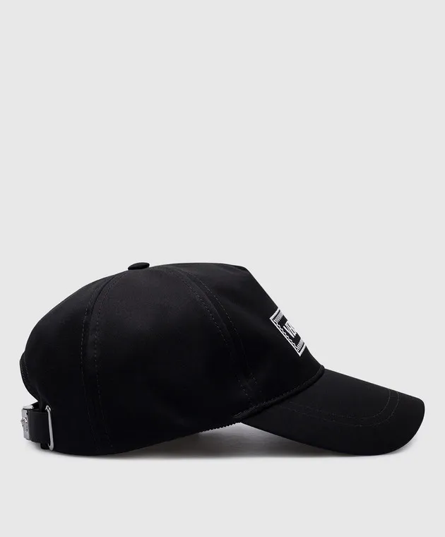 Versace Black Logo Embroidered Cap