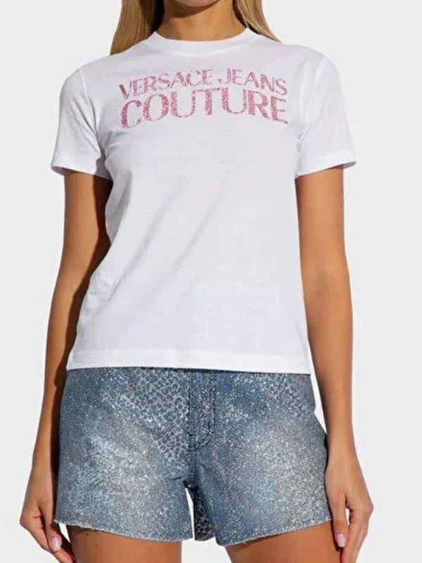 VERSACE JEANS COUTURE CAMISETA  FUCSIA