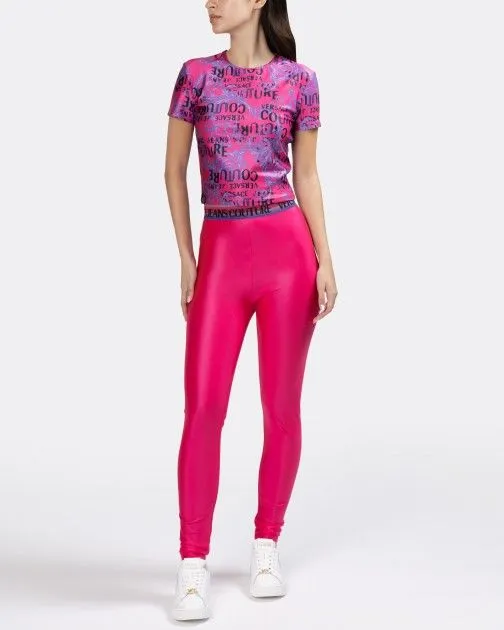 VERSACE JEANS COUTURE ROSE LEGGINGS 74HAC101  BUY NOW