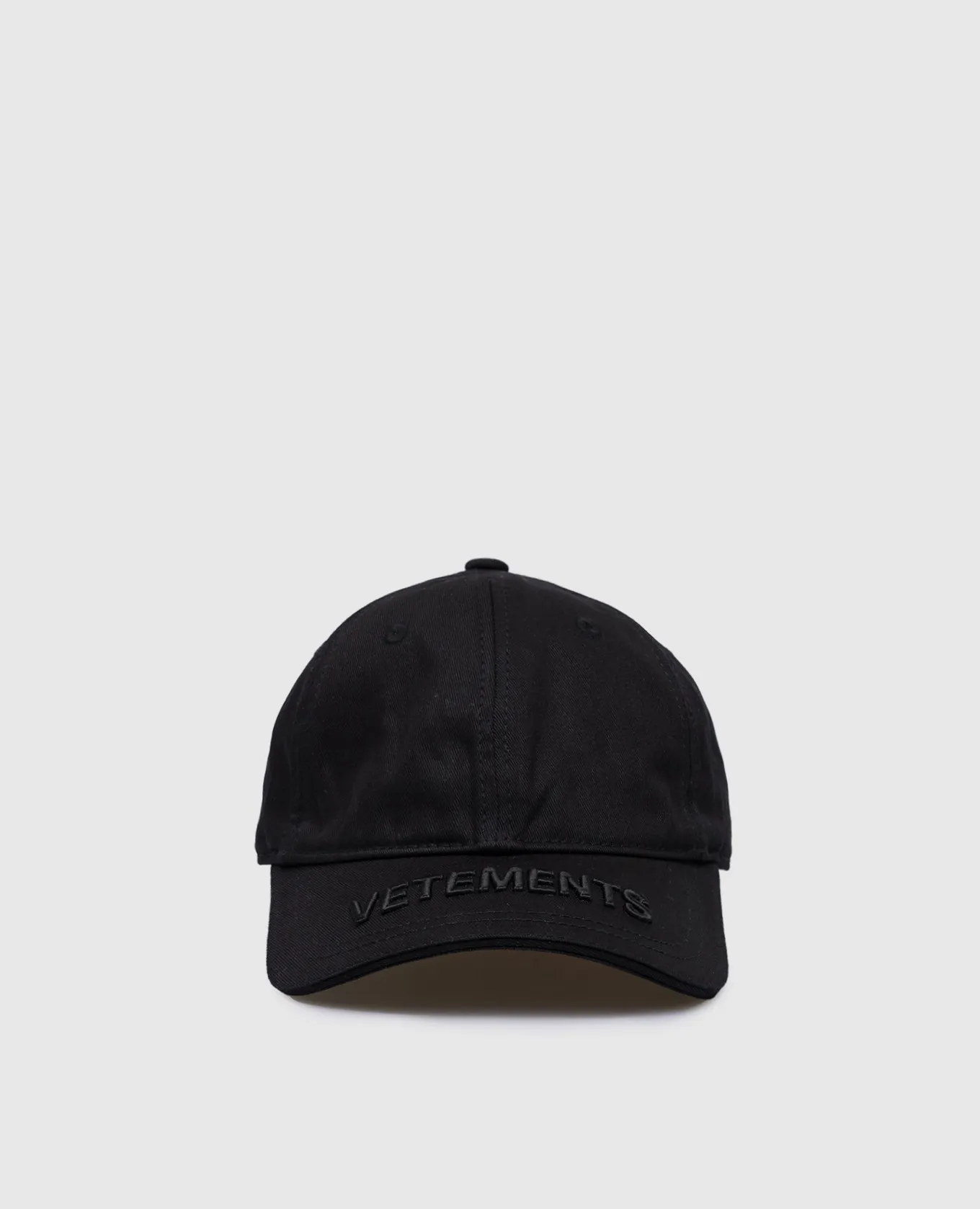 Vetements Black Textured Logo Cap