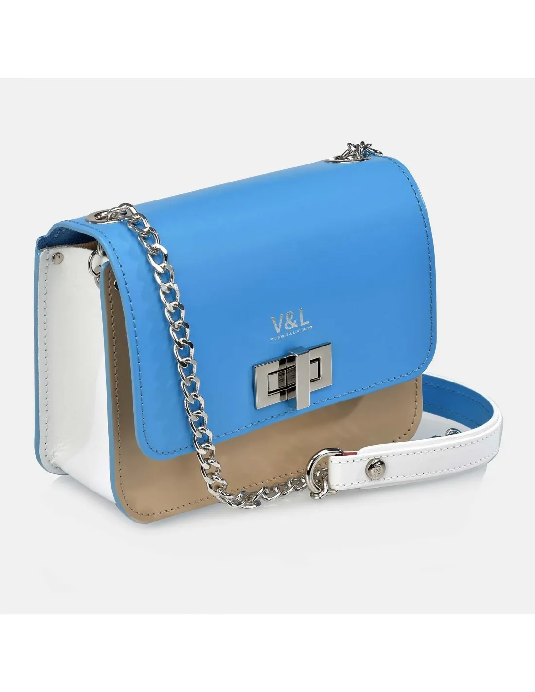 Victorio & Lucchino bolso bandolera con solapa  para mujer en piel colores