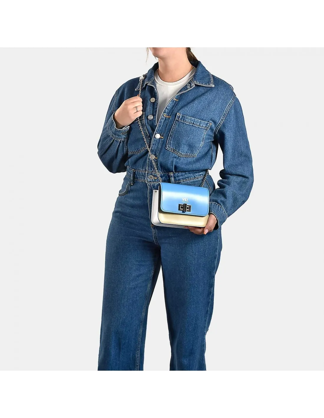 Victorio & Lucchino bolso bandolera con solapa  para mujer en piel colores