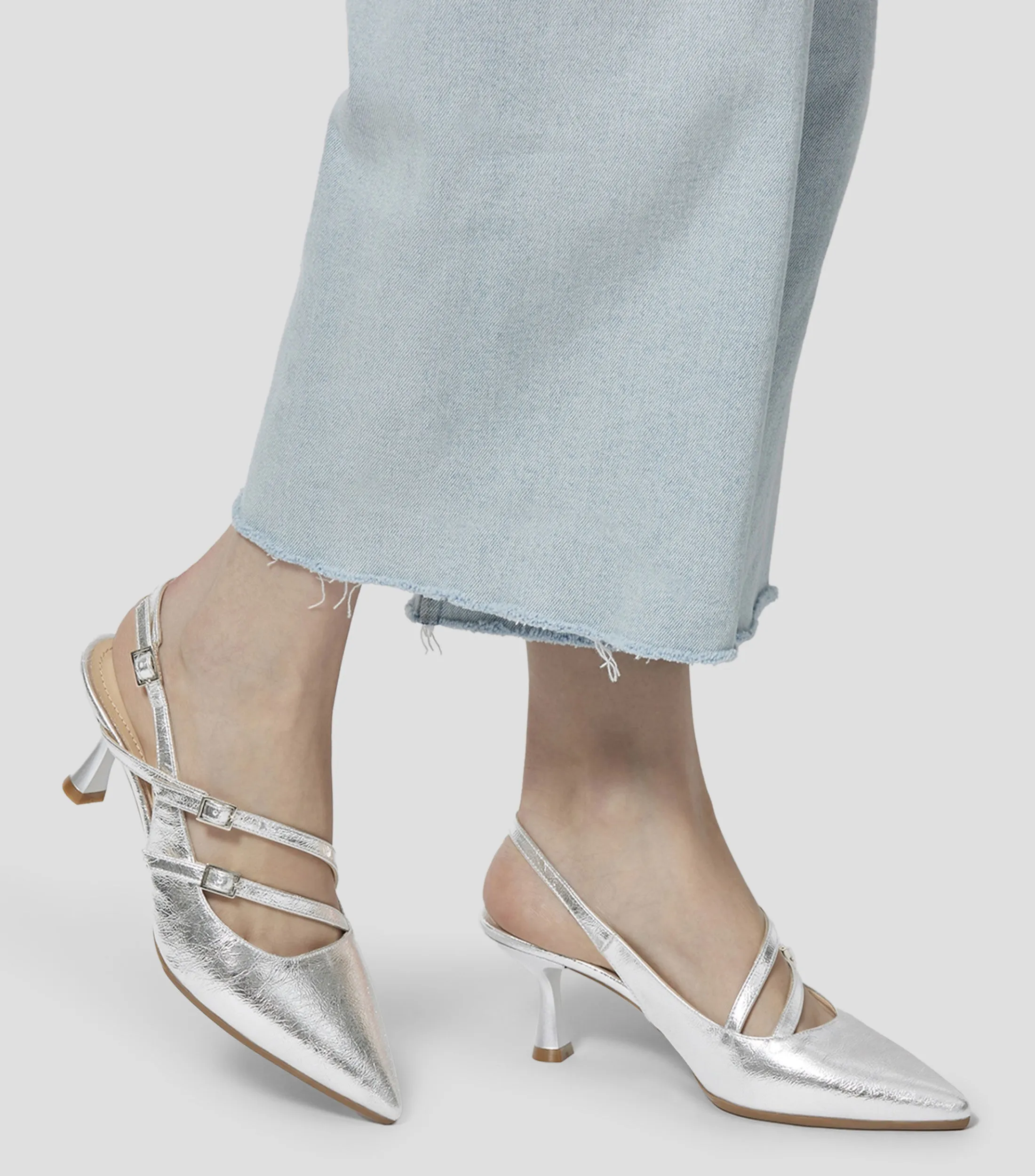 Westies Zapatillas Slingback WeMathias con tacón bajo de aguja Mujer