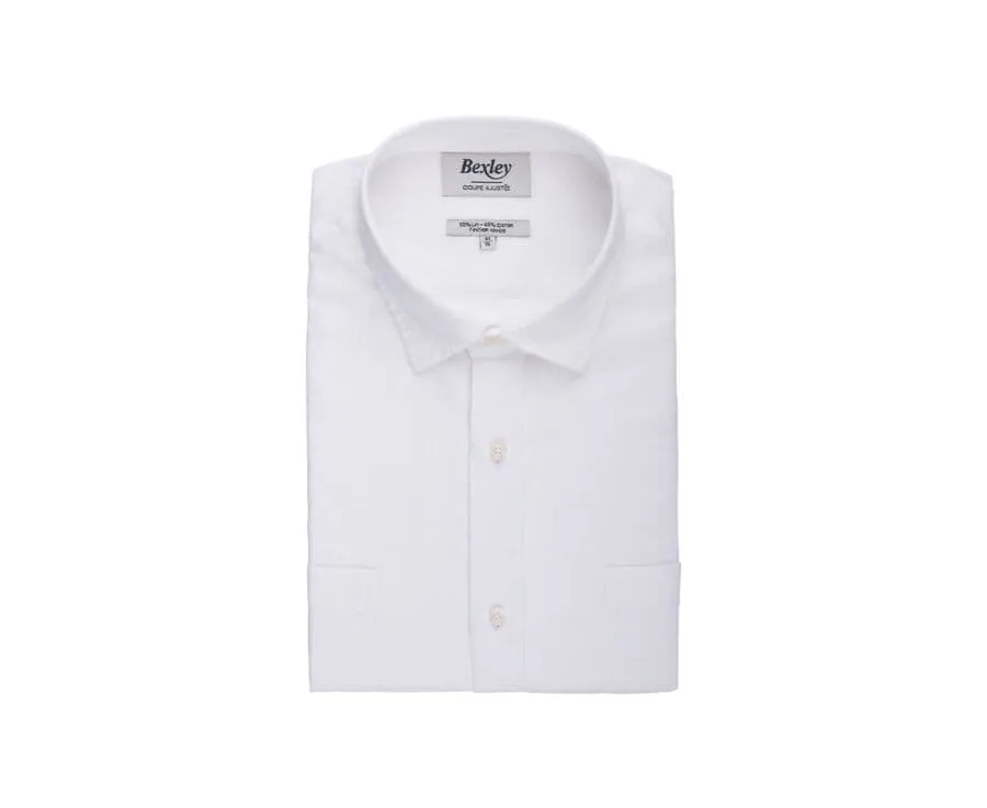 WHITE CHAMBRAY COTTON LINEN SHIRT  SIPHÉRIN  SHOP NOW