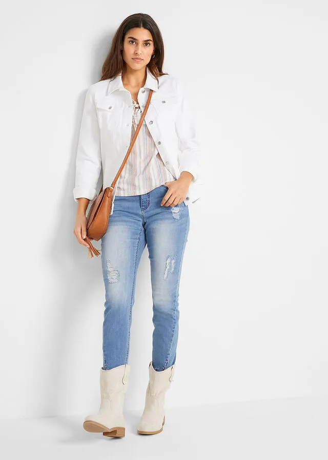 White denim jacket.